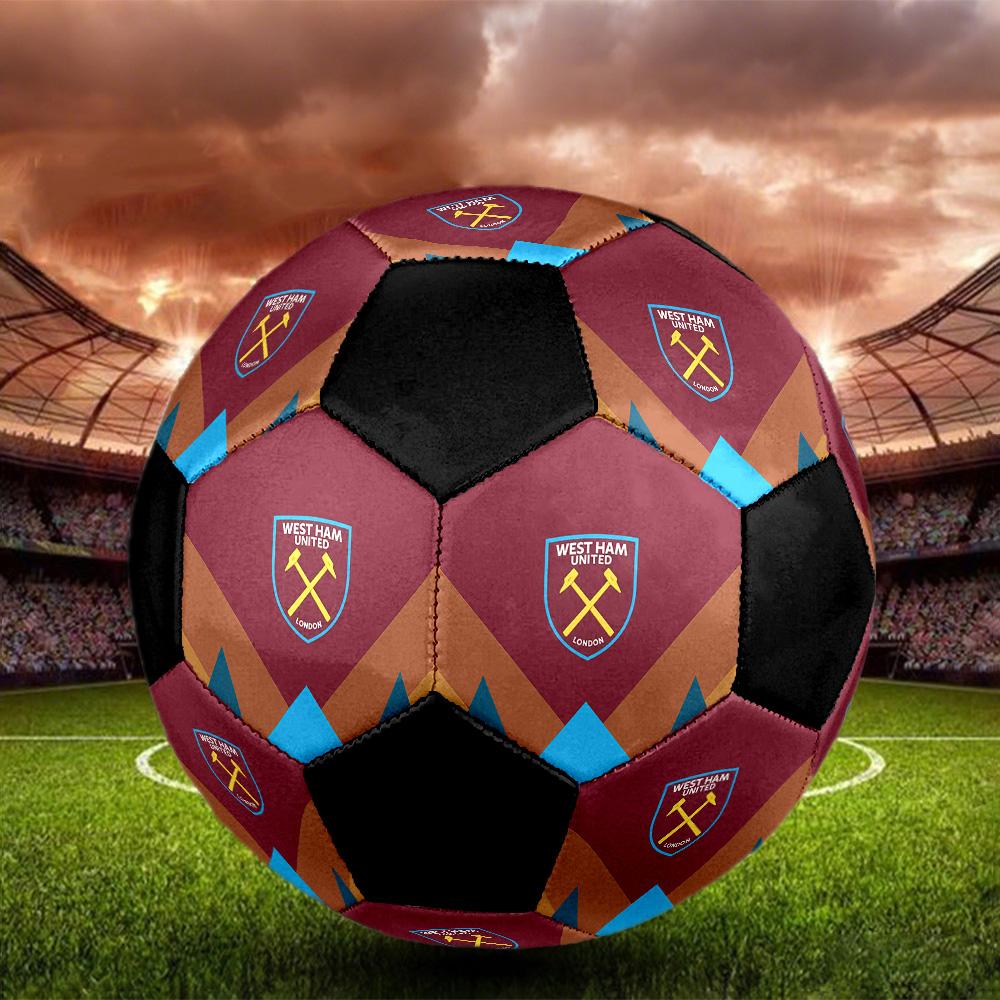 West Ham United F.C Soccer Ball Colorful All Ages Machine Stitched PVC Competition Ready Durable High-Bounce.SIZE5