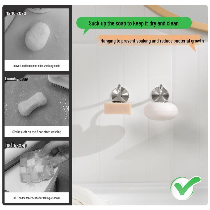 Stainless Steel Wall-Mounted Magnetic Soap Holder