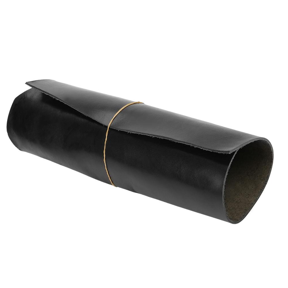 1SF Vegetable Tanned Tooling Leather Piece Natural Leathercraft Black 30*30*0.2cm