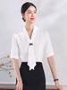 Women's Summer V-Neck Short Sleeve Professional Blouse