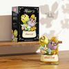 Music Flower Box Compatible Building Blocks Bouquet: Sunflower & Carnation Toy for Children and Teachers