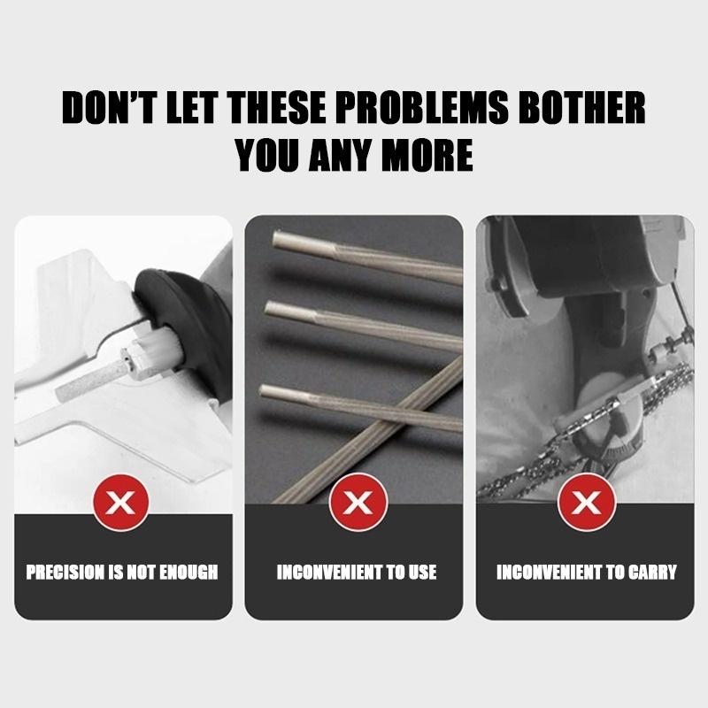 Portable Chain Saw Sharpeners Chainsaw Chain Sharpening Kit Woodworking with  Grinding Stones Electric Chainsaw Grinder Tool
