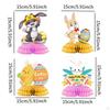 4 Pieces Easter Bunny Decorations Honeycomb Centerpieces Table Ornament Accessory for Spring