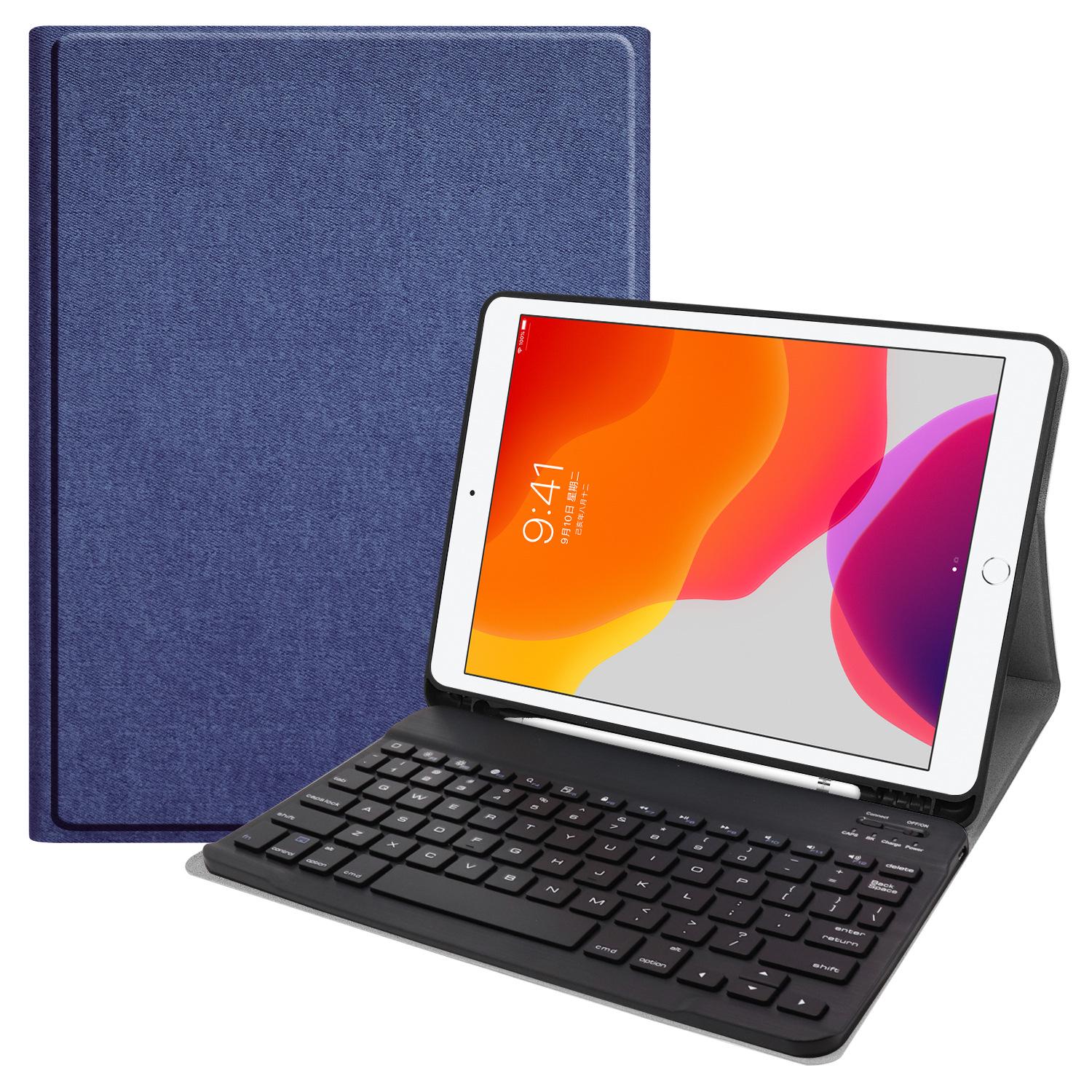 

Кожаный чехол-клавиатура Bluetooth для iPad 10.2/10.5 с защитой клавиатуры Air3 (2020) Air 3/Pro 3/10.2 inch with Pencil Slot