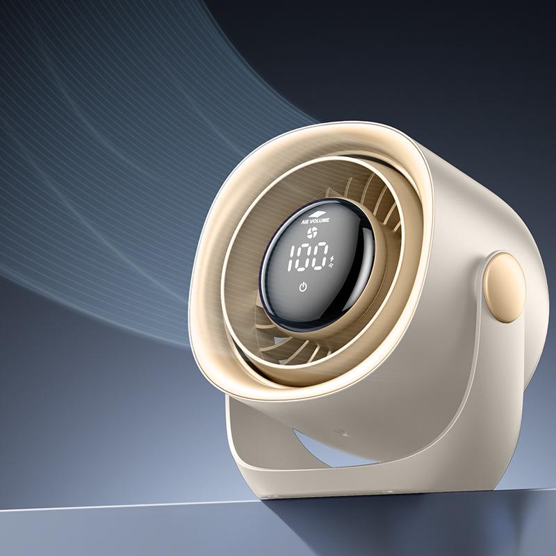 Silent High-Speed Turbine Desktop Fan for Office, Dorm, and Student Use High-Speed Brushless Motor