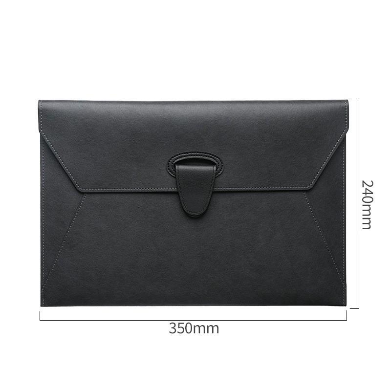 Customized Waterproof A4 Leather Document Bag Business Information Storage School Office Supplies PU File Folders With Pockets