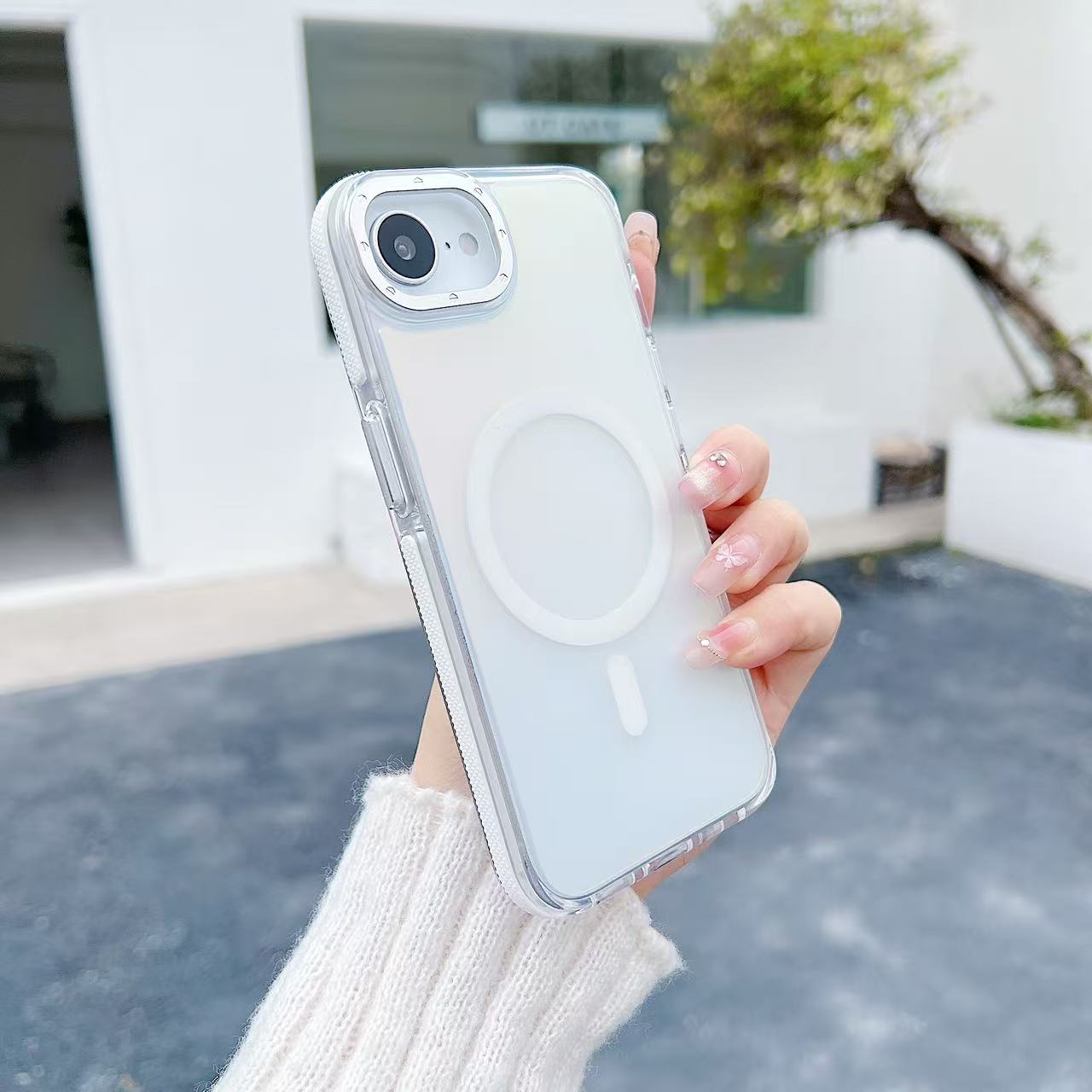 

Роскошный магнитный цветной чехол для iPhone 16E Для Magsafe Беспроводная зарядка Ударопрочный Прозрачная крышка для iPhone 16 15 14 13 Pro Max Plus iPhone 16e