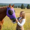 New Breathable Horse Fly Mask Anti Mosquito Flies UV Protection Equine Equestrian Supplies Full Face Ear Cover Horse Riding Gear 3