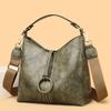 Casual Large Capacity Shoulder Crossbody Bag Fashion Shopper Totes High Quality Vintage Design Leather Bucket Handbags For Women