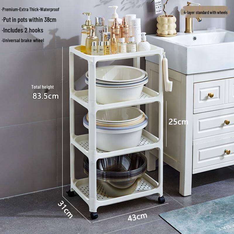 Zhaoran Floor-Standing 3-Tier Bathroom Storage Shelf