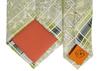 [SIMON CARTER] Simon Carter Paisley Check Silk Tie (Yellow-Green)