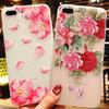 For 8 Iphone 6s 7 Plus Soft Rubber Shockproof Case Flower Transparent Slim Cover