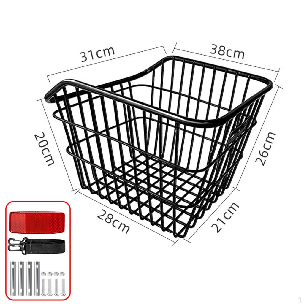 Basket Rear Bike Carbon Steel Convenient Easy To Install Multipurpose Cycling Accessory for