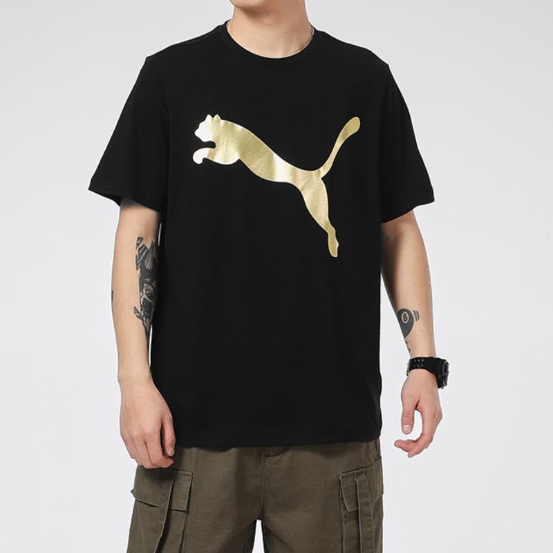 Puma Running Training Fitness Breathable Casual Sports Round Neck Short Sleeve T-Shirt Men Tops Black 532787-01