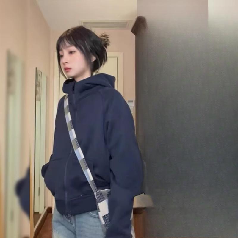 

Короткий свитер-жакет для женской весны и начала осени, для пожилых, ленивый и расслабленный, носить с маленьким топом. XL