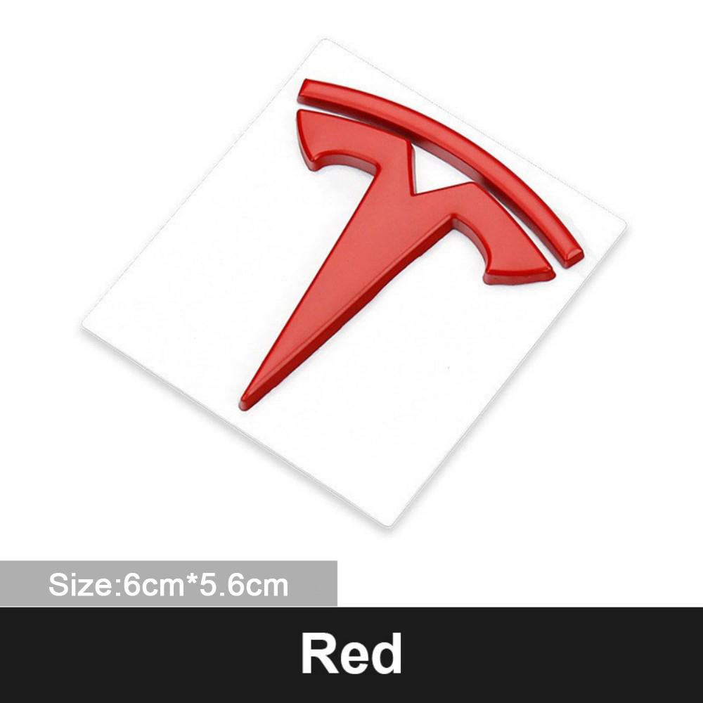 Adesivo Logo a T Tesla in Metallo 3D Parafango Laterale Carrozzeria Bagagliaio Emblema Decalcomania Accessori Decorativi Auto per Tutti i Modelli Tesla