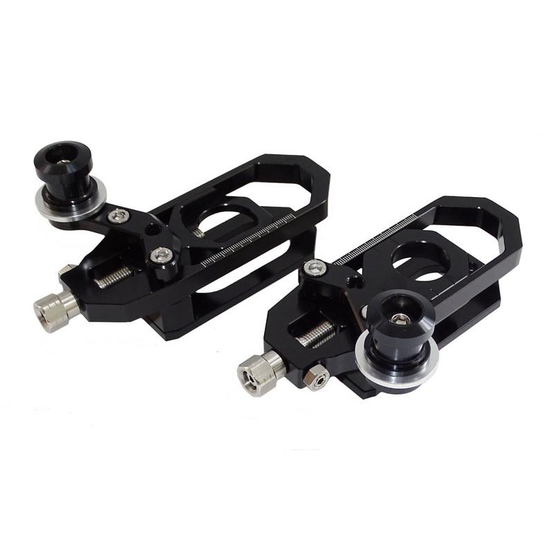 Motorcycle Rear Wheel Axle Blocks Chain Adjusters Tensioner with Swingarm Spools For YAMAHA YZF R6 YZF-R6 2006 2007 2008-2016