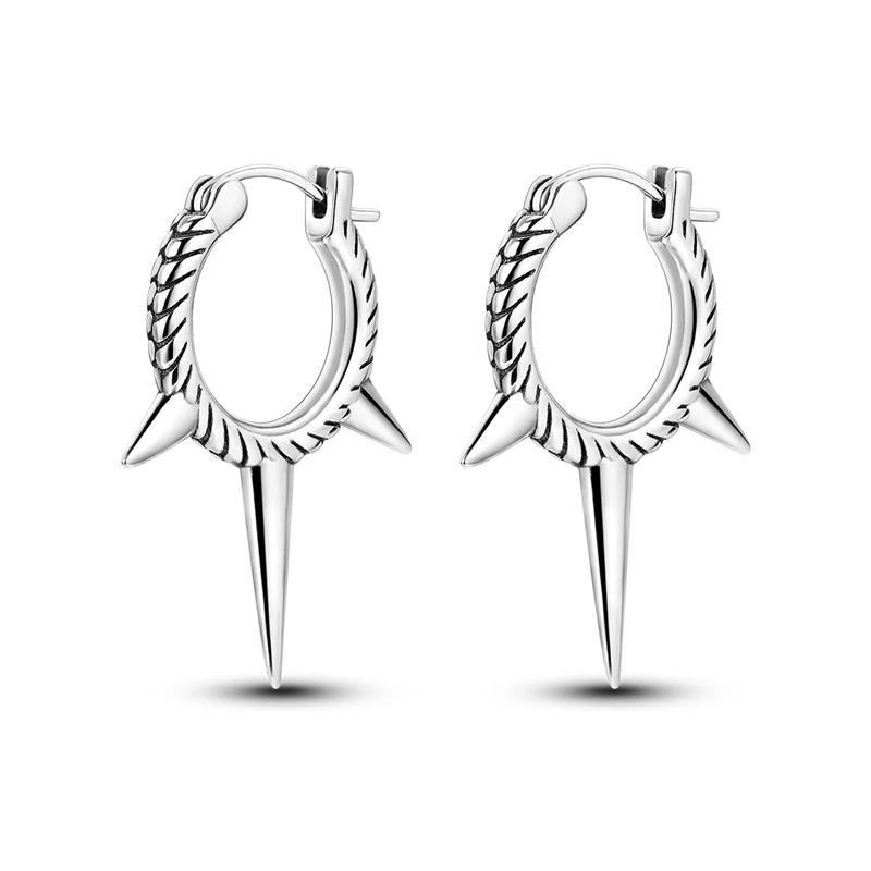 

925 Sterling copper Heart Snake Bone Pattern Cross Shell Zircon Four-pointed Star Earrings for Women Earring Fine Zircon Gifts