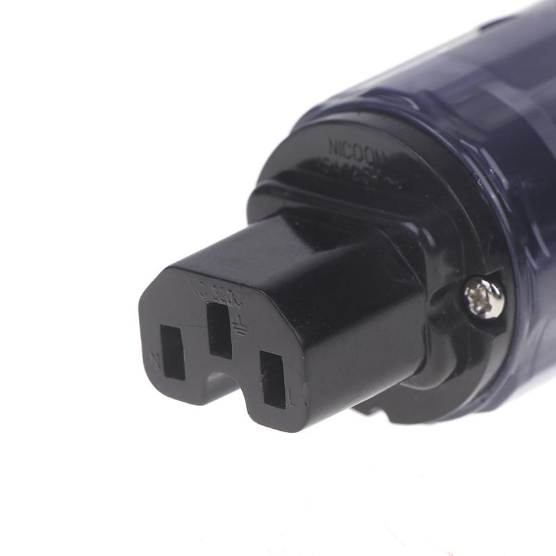 Hifi C-037 P-037E Schuko Europe Eu Power Plug Rhodium Plated Iec Audio Connector Female-Male Matihur Audio
