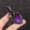 Purple Fire Labradorite Pendant Copper Wire Wrapped Gemstone Pendant Handmade Copper Jewelry Designer Pendant Wire Wrap Jewelry Gift For Him