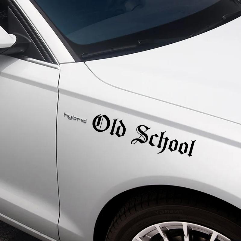 Old School gestanzter Vinyl-Aufkleber Autoaufkleber Wasserdichte Auto-Dekorationen auf Karosserie Stoßstange Heckscheibe Laptop Größe wählen #S60283