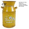 Artificial Flower Vase Rustic Milk Can with Handle, Vintage Jug for Hemp Rope Bow Fresh/Dried/Artificial Flowers, Distressed Container Home