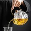 Japanese Style Copper Handle Hammer Pattern Glass Teapot With Tea Infsuer Filter Household Cooking Puer Oolong Tea Pot Teaset