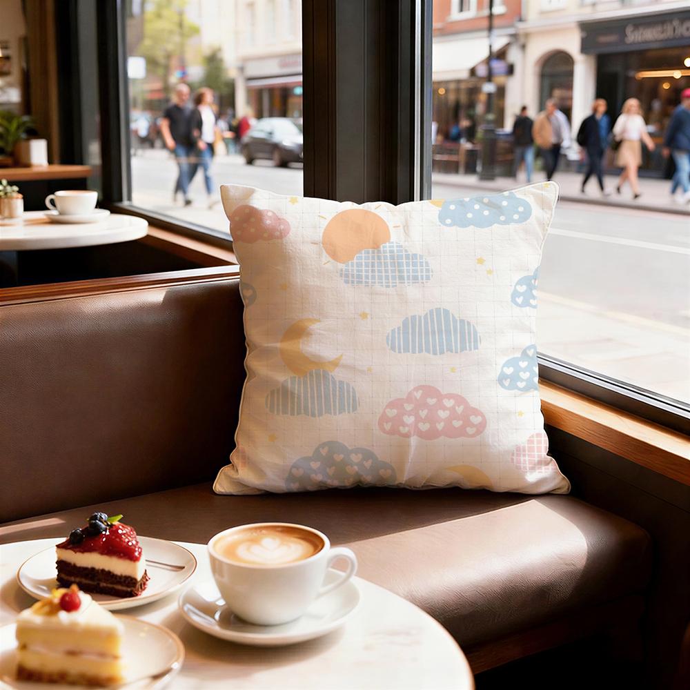 Cute Cartoon Texture Cushion Cover Set of  Decorative Short Plush Pillow Covers for Sofa Soft  Cushion Case x cm