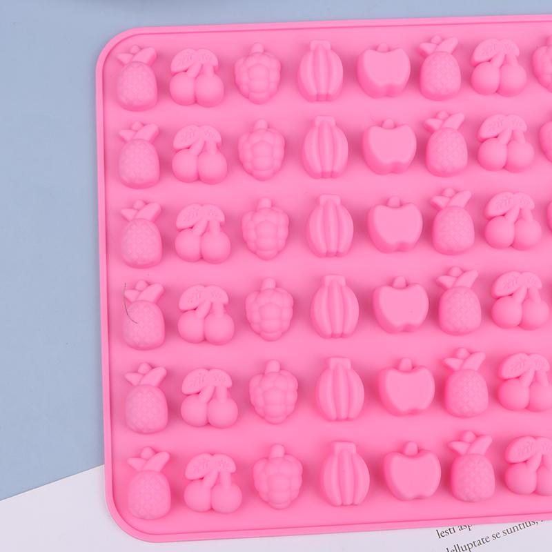 66 Holes Pineapple Candy Fudge Silicone Mold Mini Chocolate Ice Cube Tray Fruit Non-Stick Soft Jelly Mold