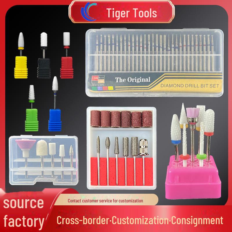 Nail Grinding and Polishing Set with Diamond Ceramic Heads for Nail Removal