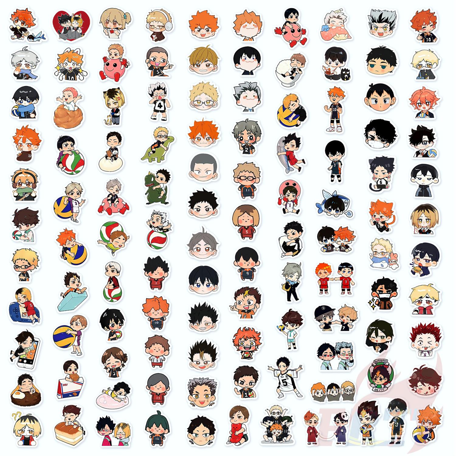 140Pcs/Set Haikyuu!! Mini Diary Manual Stickers DIY Scrapbooks Album Decor Decals Stickers