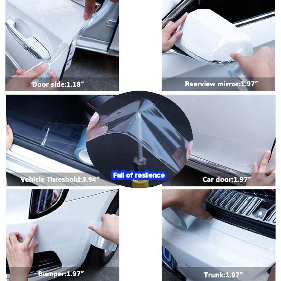 ToLanbbt Car Door Edge Guard Invisible Automotive Door Sill Guard Protectors Anti-Scratch Adhesive Tape Waterproof Strips For Car Door Edge