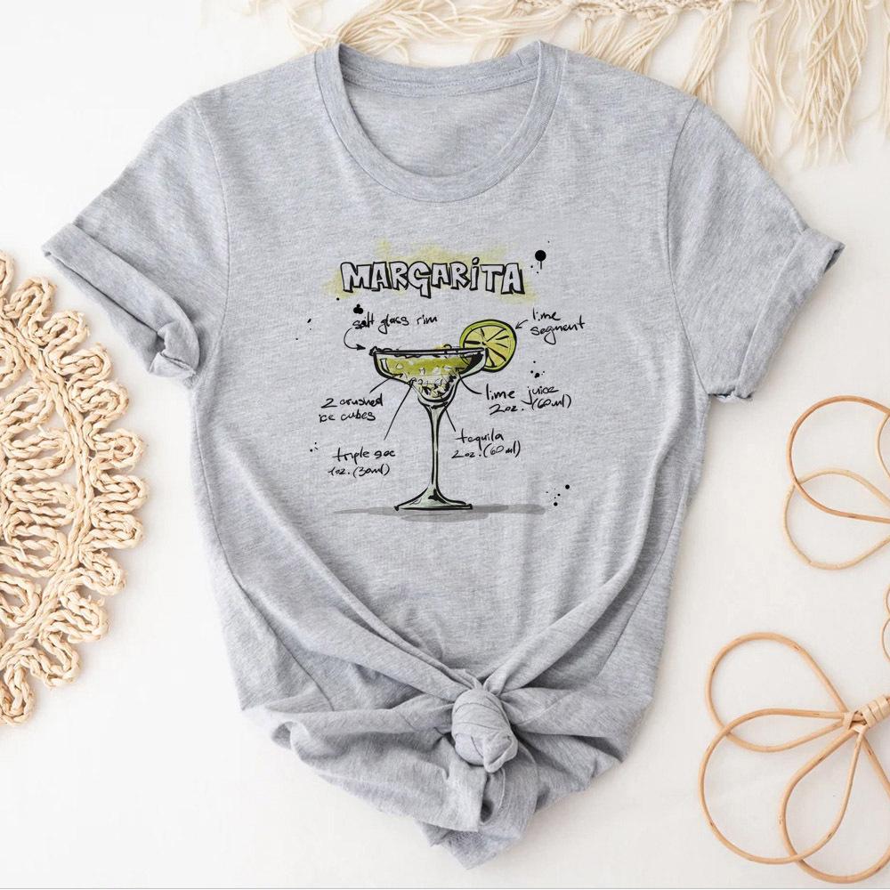 Tequila Lime And Sunshine Shirt Female Pop Culture Streetwear Top Tees Kawaii Graphic Breathable Gothic Colorful Trendy