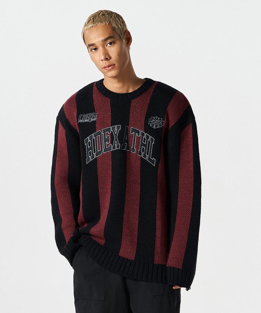 HDEX Athletic Stripe Knit (Deep Red)