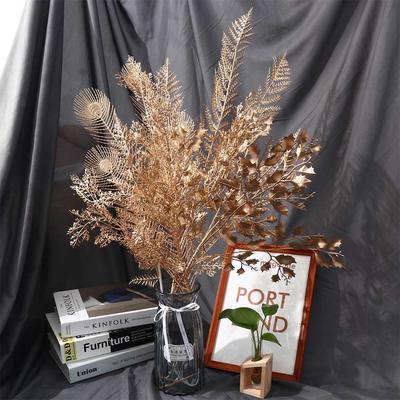 DIY Photo Props Golden Christmas Decoration Artificial Plants Fake Flower Christmas Decoration Artificial Flower