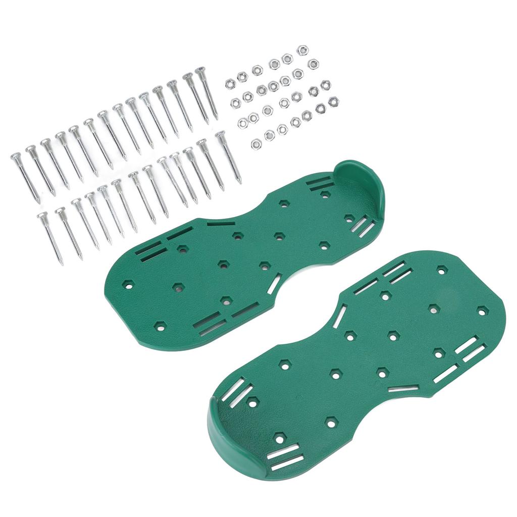 Lawn Spike Shoes Triangle Buckle Straps Lawn Aerator Spike Shoes Scarifiers Shoes for Garden Green