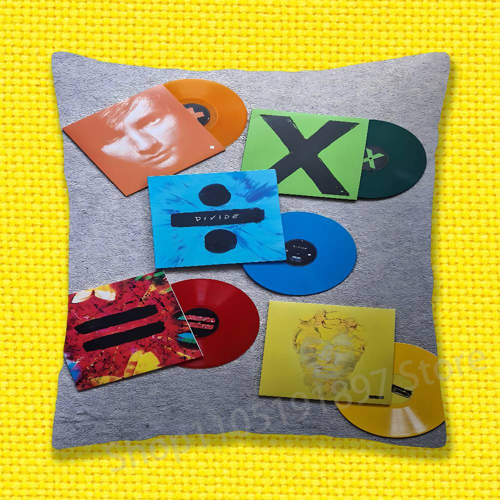 Federa Cuscino Decorativo E-Ed Sheeran Play per Cuscini Quadrati da Ufficio 55x55cm 40x40cm 45x45cm 50x50cm 30x30cm