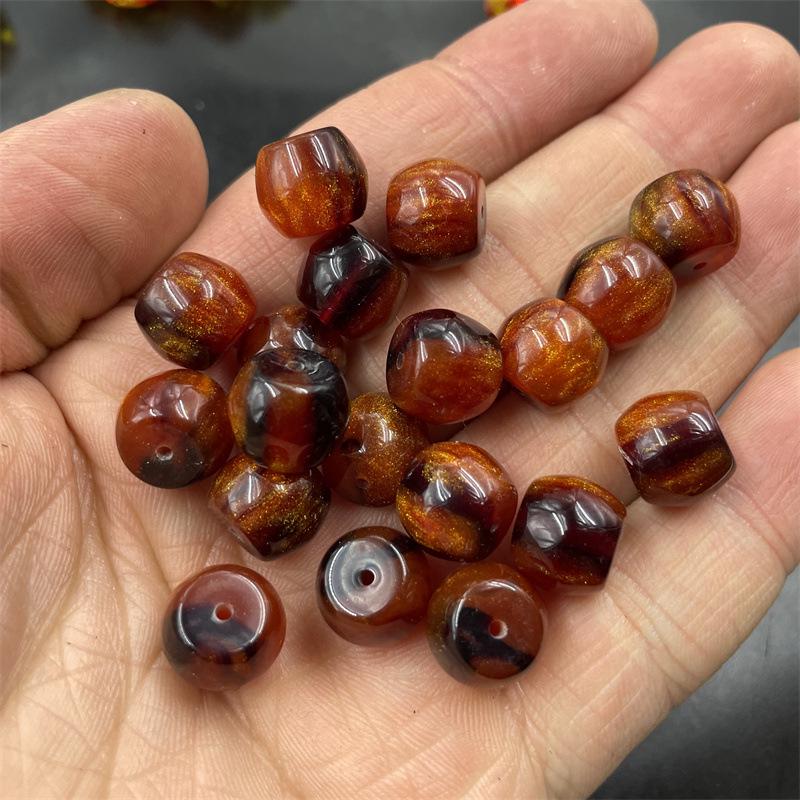 DIY Jewelry Accessories: Imitation Beeswax Barrel and Vase Beads, Old Style Loose Beads