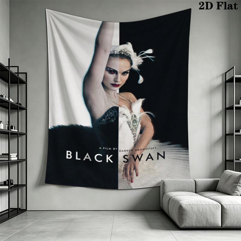Black swan Wall Tapestry Aesthetic Wall Hanging Printed Fabric Blanket Decorative Tapestries for Bedroom Living Room Home Decor