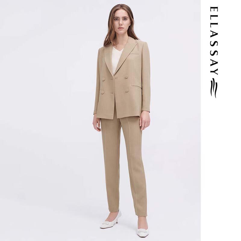 ELLASSAY High-Waisted Slim-Fit Acetate Blend Trousers