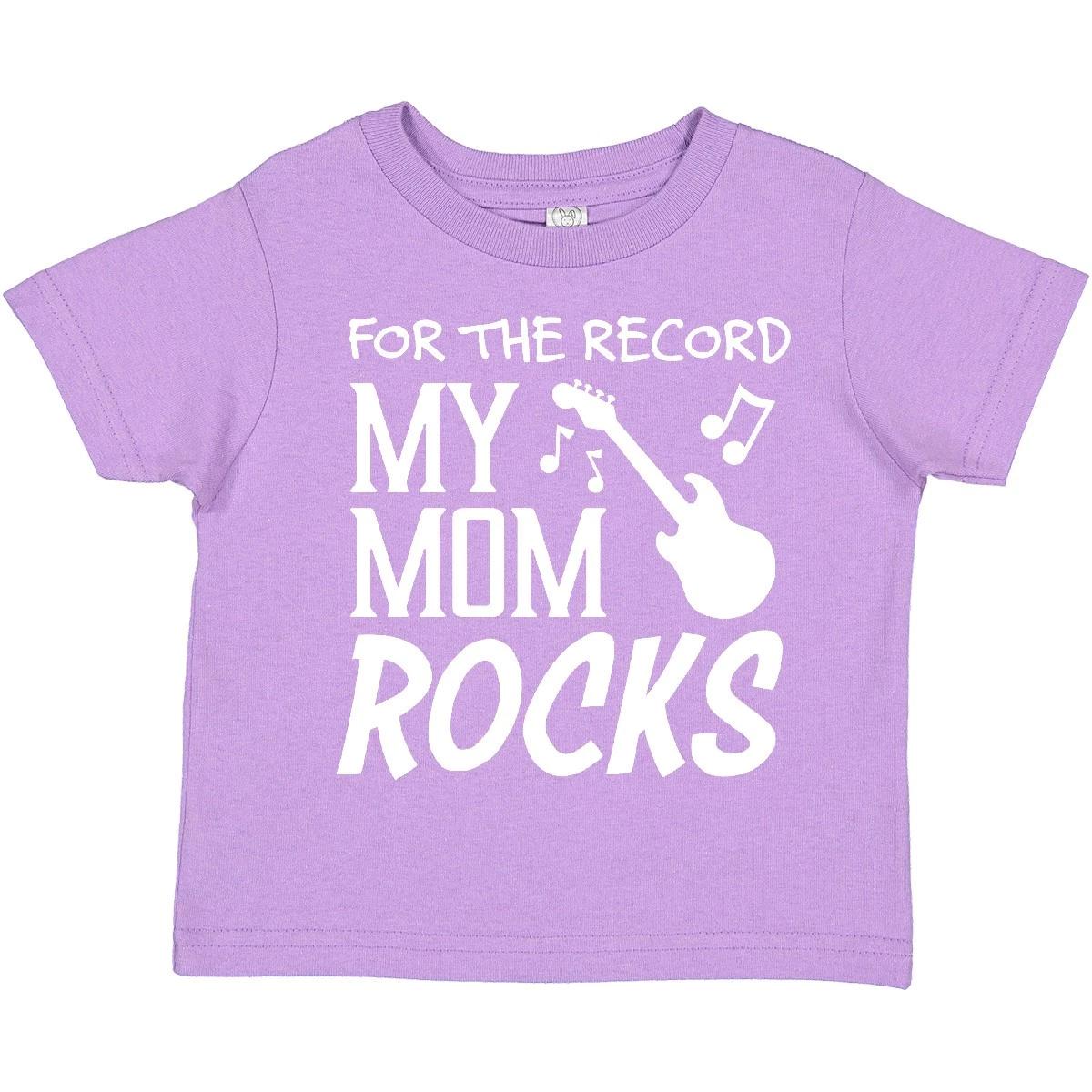 Inktastic For The Record, My Mom Rocks Toddler T-Shirt Mothers Day Mother Parent 140