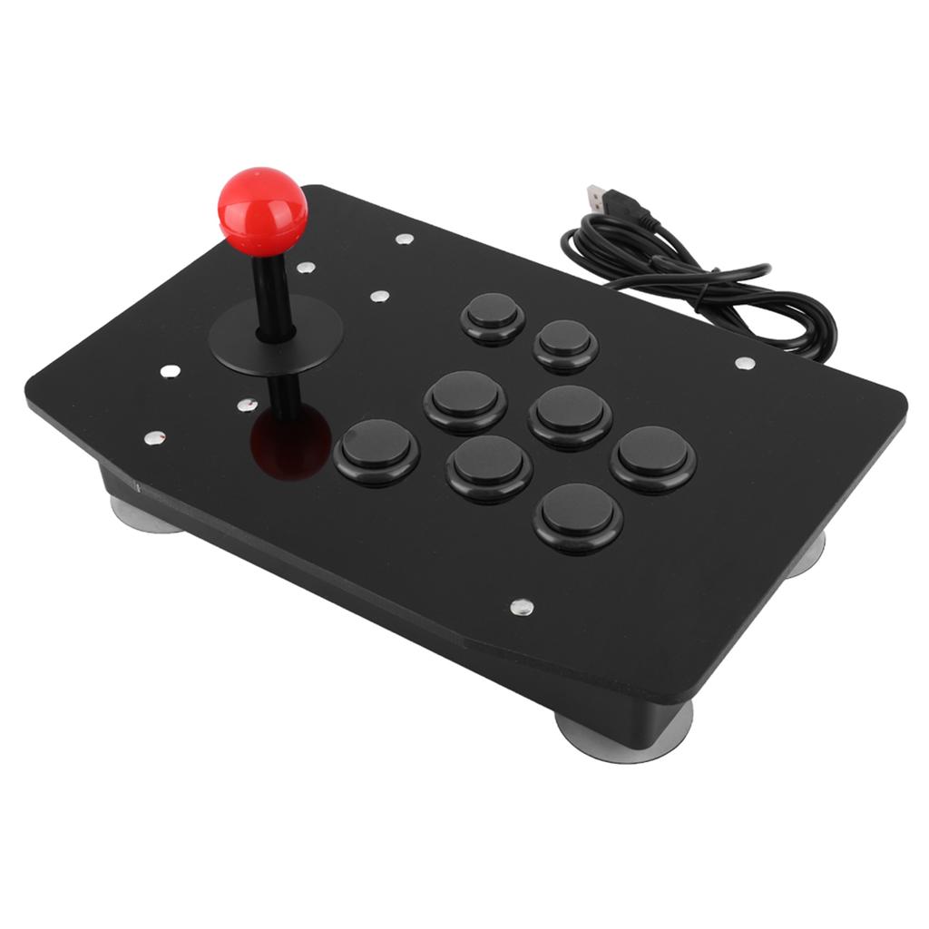 Arcade Rocker Game Joystick 8 Button Game Handle Controller(Black)