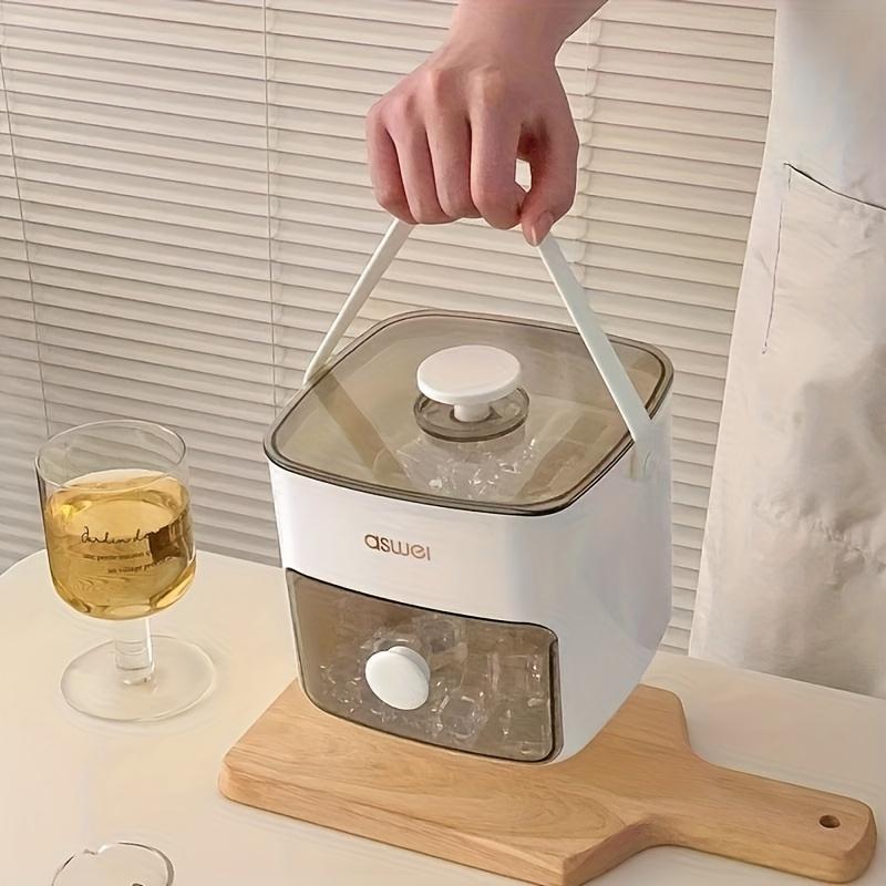 Extra-Large 48-Ice Cube Maker with Easy Glide Double Layer Food-Grade Tray for Refrigerator Perfect for Whiskey & Cocktails