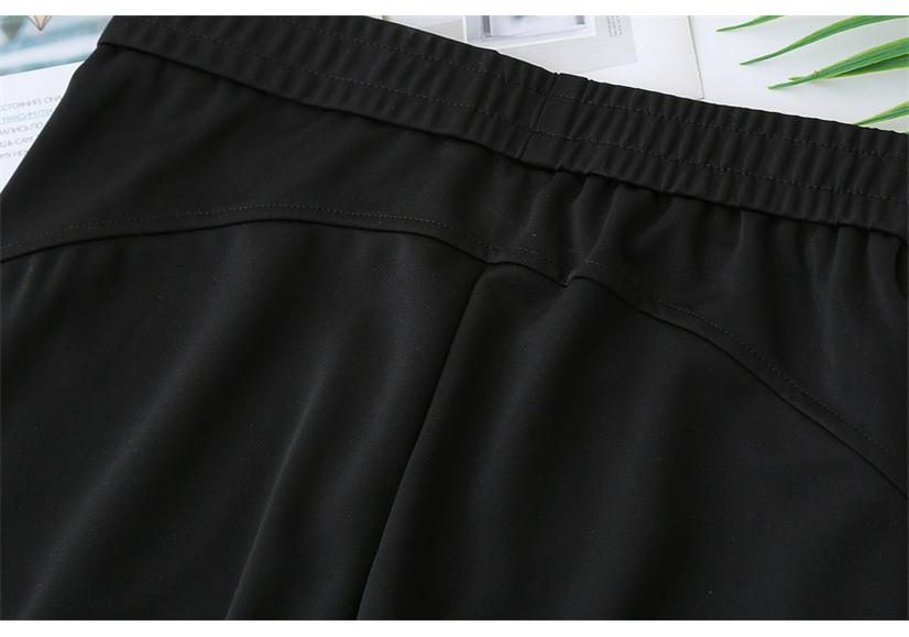 2026 Spring Plus Size High Waist Micro Flare Pants for Women - Slimming Casual Long Black Pants