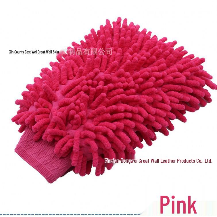 Dual-Sided Chenille Coral Fleece Car Wash Gloves