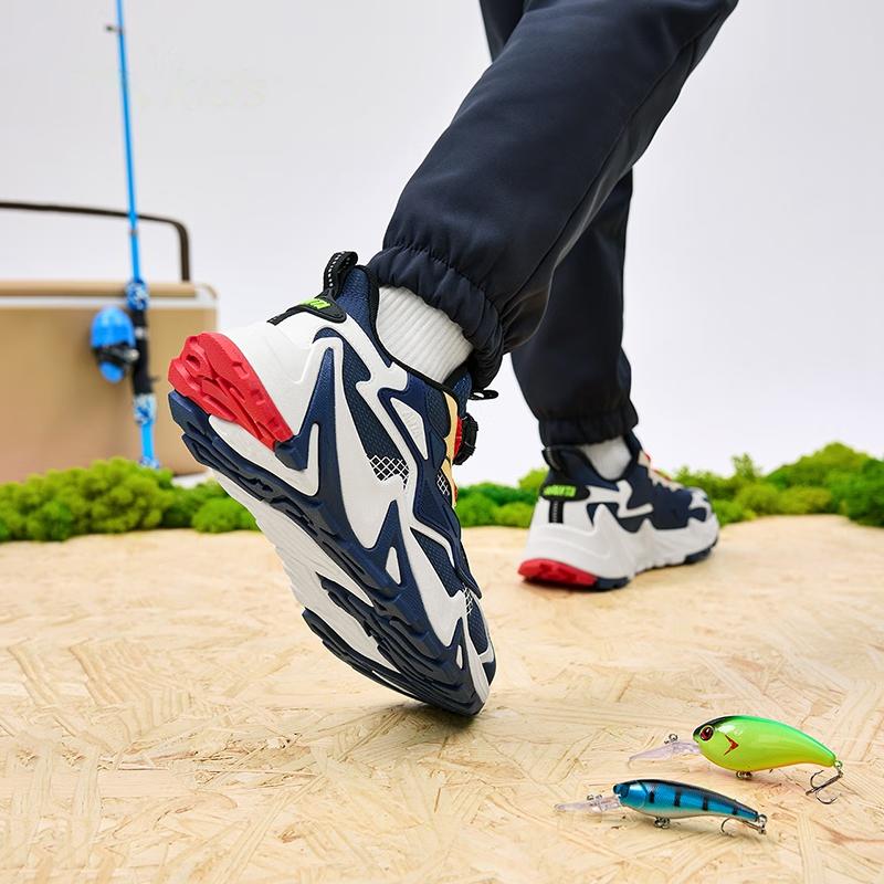 Anta Comfortable Versatile Non-Slip Wear-Resistant Low-Top Casual Shoes Kids Casual Shoes Blue A312348811H-4