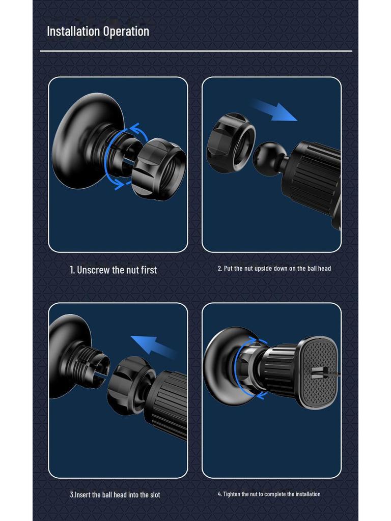 2024 Starker magnetischer Saugnapf-Autotelefonhalter mit Navigationsunterstützung