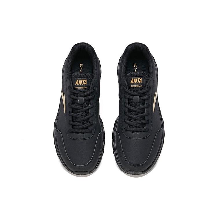 Anta Running Series Sneakers Leather 'Black Gold' Men's 91835529-9