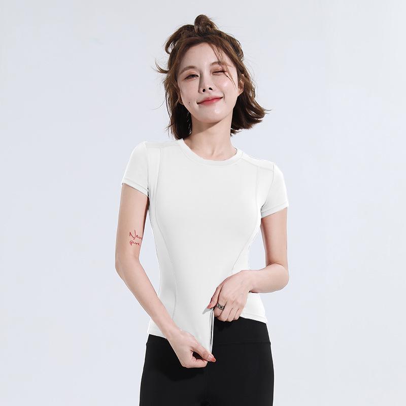 2026 Quick-Dry Spring Yoga Cropped T-Shirt: Short Sleeve Fitness Top for Badminton, Tennis, and Running