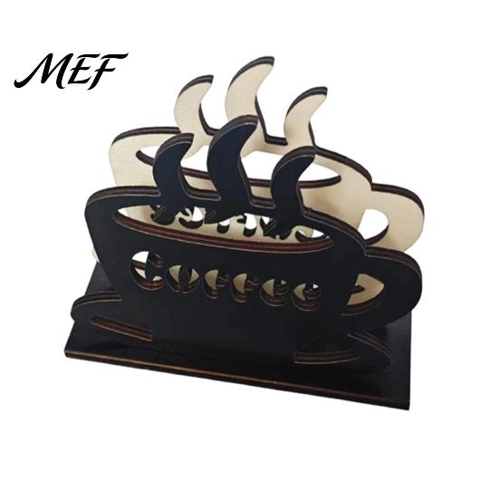 Rustic Wooden Napkin Organizer Holder, Free Standing Paper Dispenser, Modern Exquisite Holder for Home Stand Dining Table Coffee Bar Farmhouse